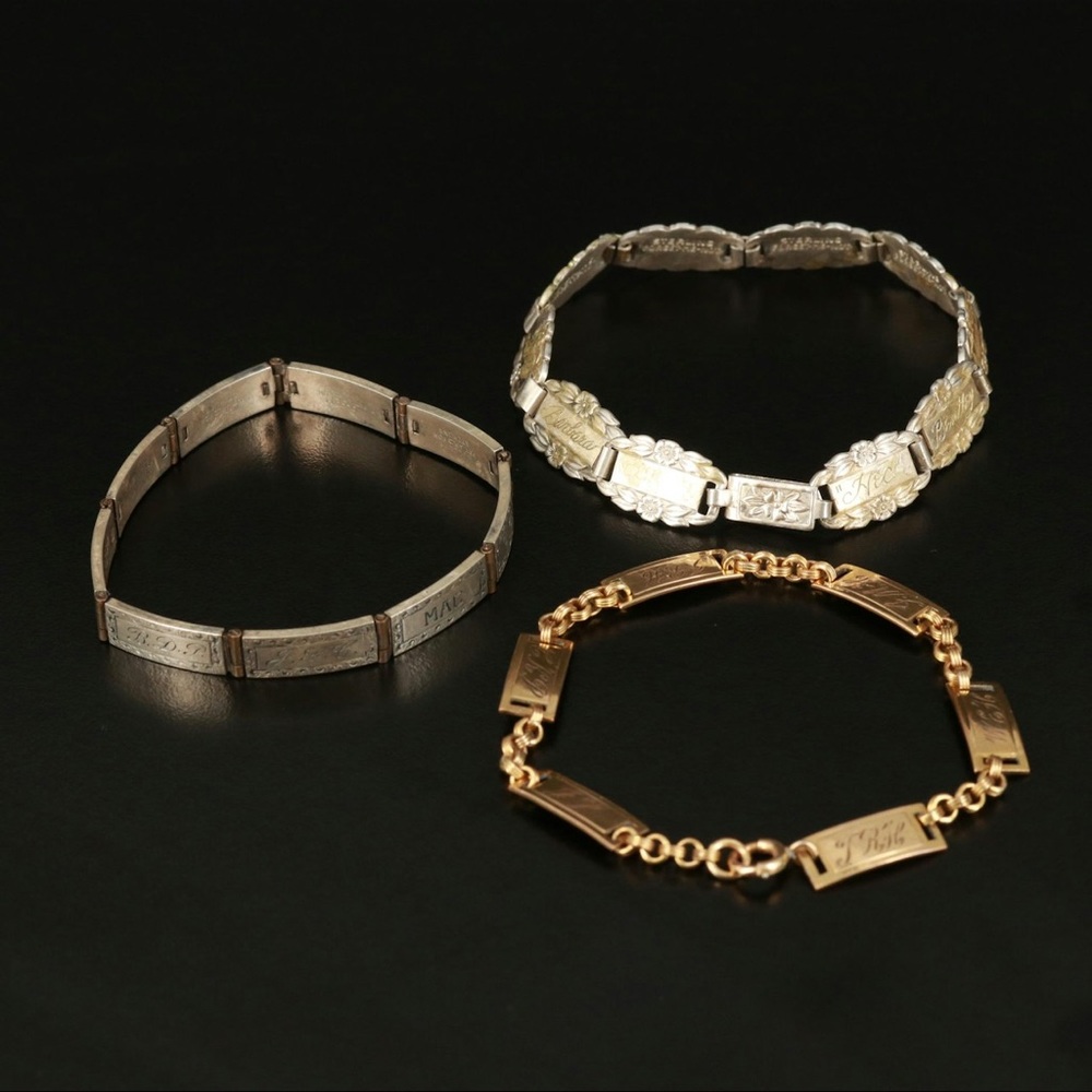 Forget-Me-Not (3)Elegant Silver and Gold tone Women's Bracelets
